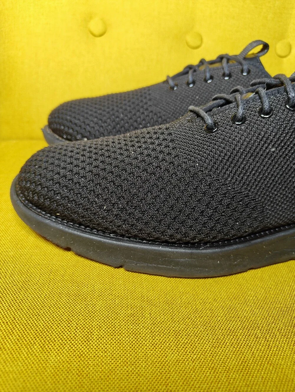 Cole Haan Grand Plus Essex Distance Knit Sneakers Lace Up Shoes Black Men 12W